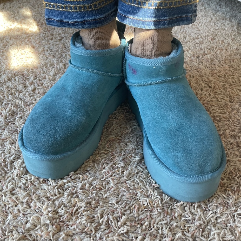 UGG Aqua Suede Ankle Booties - Picture 9 of 10